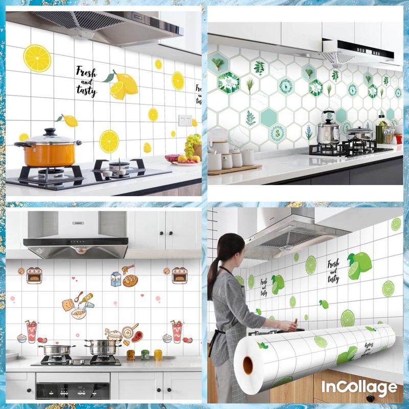Cuộn 3 mét khổ 60cm decal dán bếp, chú ý decal chỉ bám dính tốt trên nền ốp đá, gạch men hoặc kính. (decal dán bếp, decal trang trí bếp, decal chống bám dính dầu mỡ)