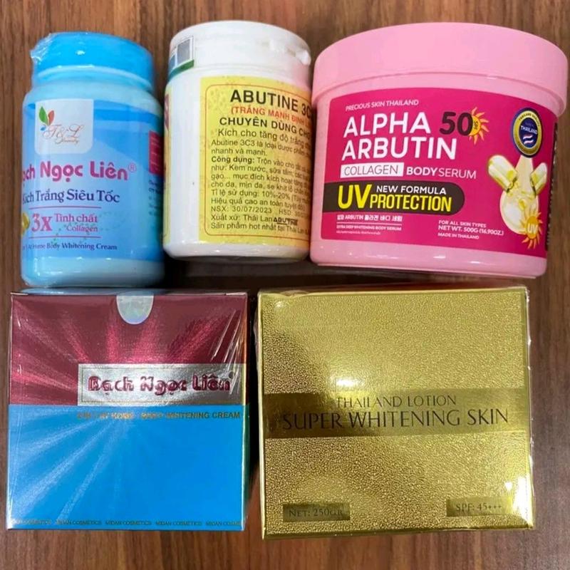 Combo kem dưỡng da toàn thân Bạch Ngọc Liên Body livy Serum Alpha Kích 3c3 Kích Bạch ngọc liên