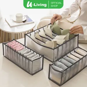 U-Living Storage Box Kaos Kaki Celana Dalem Kotak Kaos Kaki Tempat Pakaian Dalem Organizer Lemari Washable WO004 Penyimpanan