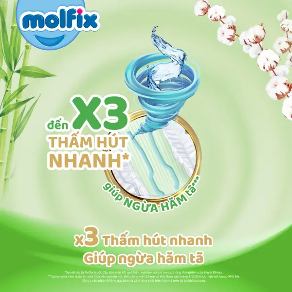 Tã/Bỉm Molfix Organic Thiên Nhiên Thổ Nhĩ Kỳ Size Lớn Nhất XXXL22+6 Miếng Dành Cho Bé 20-35kg Women Nữ Với Lớp Dẫn Thấm Siêu Khô Thoáng Và Thiết Kế Chống Tràn Kép Đặc Biệt ta  lot 4