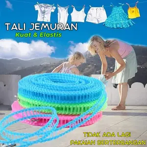 Tali Jemuran Gantungan Baju Pakaian Praktis Panjang 5 Meter Kuat Tahan Lama