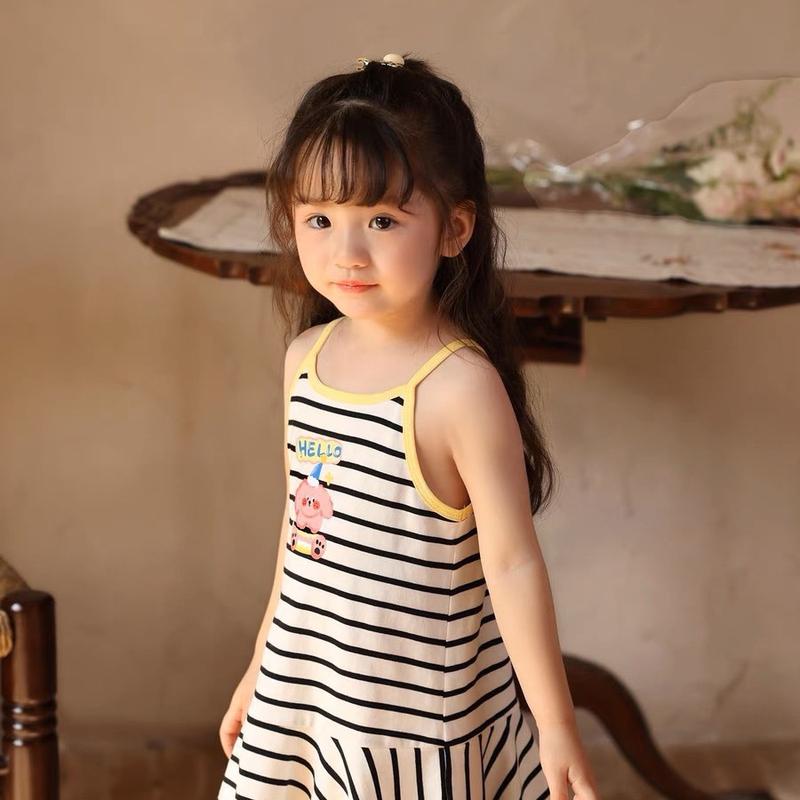 Váy bé gái KAS145 2 dây 8-22kg chất cotton mềm thấm hút mồ hôi có 3 màu 1