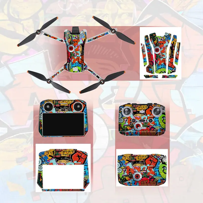 Vỏ Tương Thích Với DJI Mini 3 Máy Bay Không Người Lái Cầm Tay VOLODYMYR, Thiết Kế Rằn Ri Hiện Đại Ấm Áp, Bảo Vệ, Bền Và Độc Đáo, Bao Gồm Decal Vinyl, Dễ Dàng Áp Dụng, Loại Bỏ Và Thay Đổi Kiểu Dáng 6