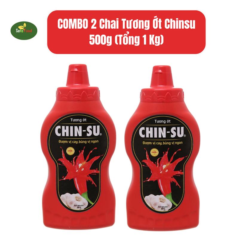 2 Chai tương ớt Chinsu chai 500g chấm đồ chiên nướng ngon hết ý Nước Sốt Cay Gia Vị Chua