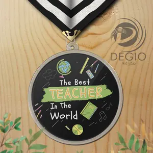 Medali Best Teacher Ever Custom Hadiah untuk hari guru