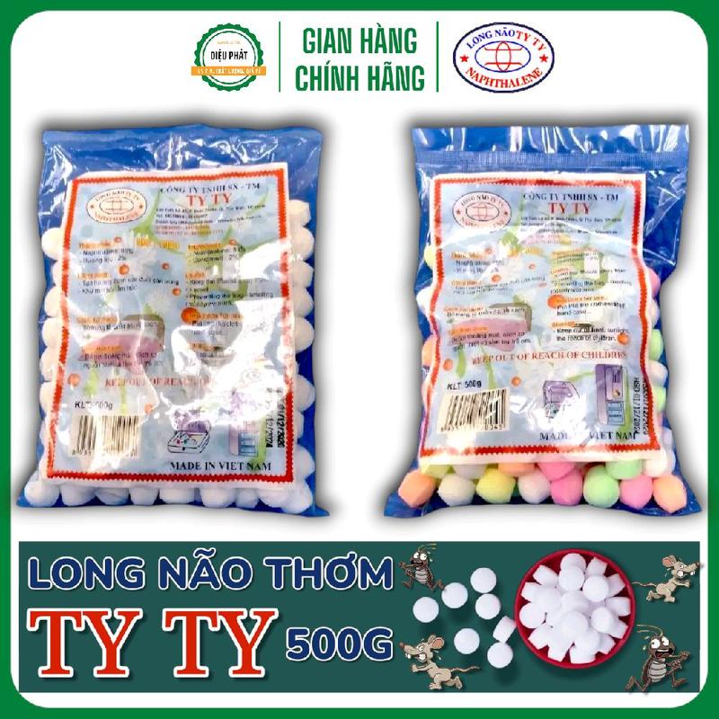 COMBO 6 Long Não Thơm Ty Ty Viên Tròn Nhỏ Nhiều Màu Bịch 500g - Xua Đuổi Côn Trùng Gây Hại, Đuổi Chuột - Thương Hiệu Ty Ty Việt Nam