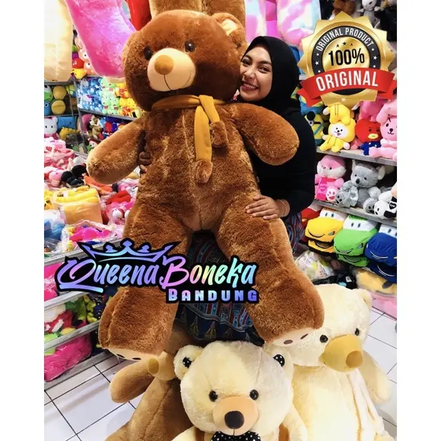 boneka Teddy bear beruang syal telapak super super jumbo UK 1.5meter 7
