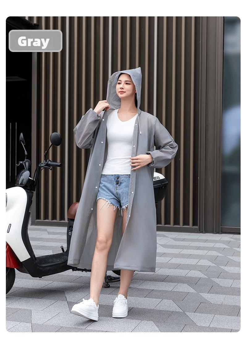 Product Introduction of Adult men's and women's fashion waterproof EVA raincoat outdoor portable one-piece raincoat 17