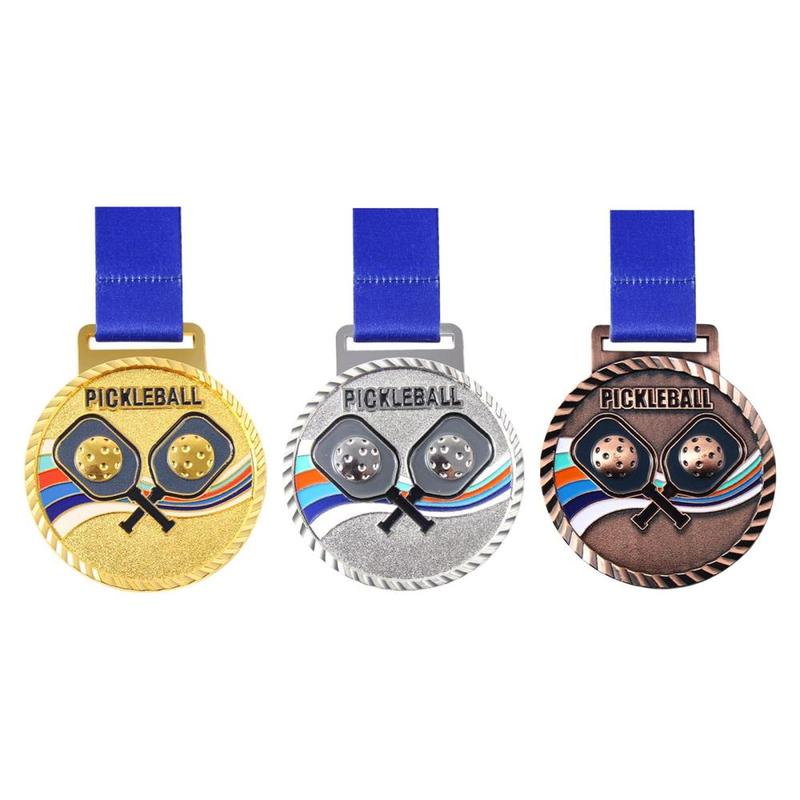 Award Medal with Lanyard,Pickleball Volleyball Basketball Prize for Sports Participation,Competition Winner Gift 1