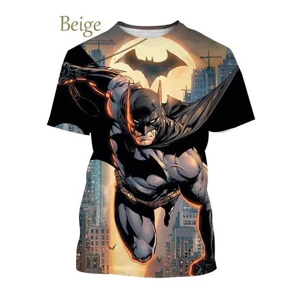 New Casual Fashion Style Batman 3d Printing T Shirt Men's and Women's Short Sleeve Tees Tops