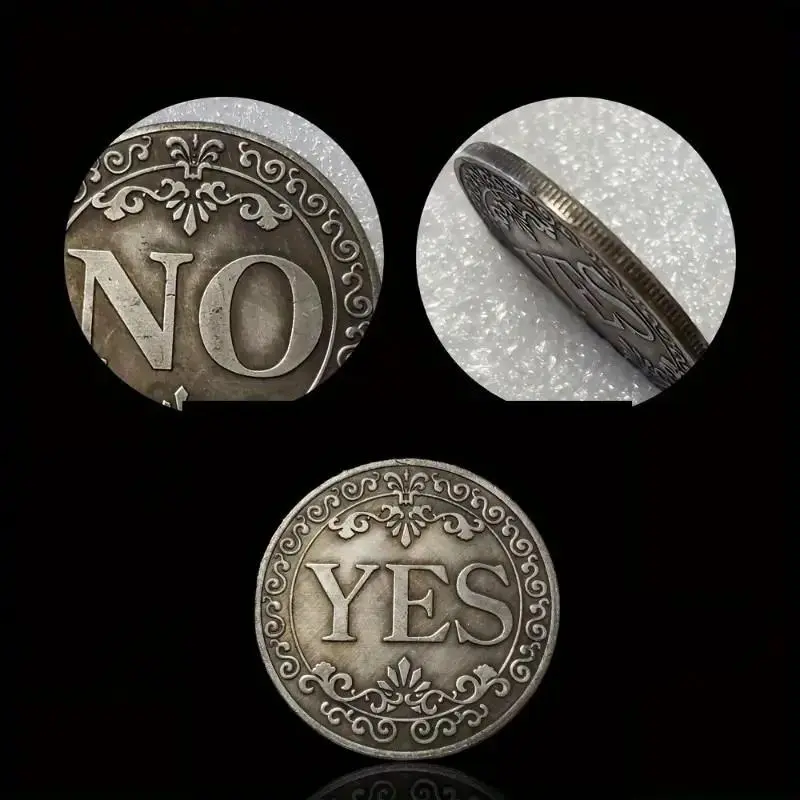 Yes No Decision Maker Lucky Coin, 1 Count Double-sided Commemorative Coin, Collectible Gift for Friends, Classmates, Family 3