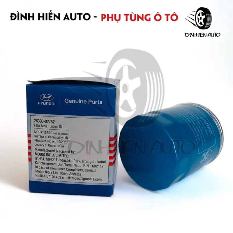 [HÀNG CHÍNH HÃNG] Lọc nhớt, dầu động cơ chính hãng xe Hyundai | Kia: I10, Grand I10, Accent, Venue - Morning, Soluto (Mã: 2630002752 | 26300-02752) 6