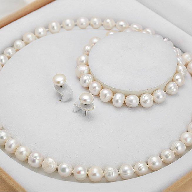 Phụ Kiện : Vòng Tay Ngọc Trai Dây Chuyền Ngọc Trai - Hân Nguyễn Áo Bà Ba