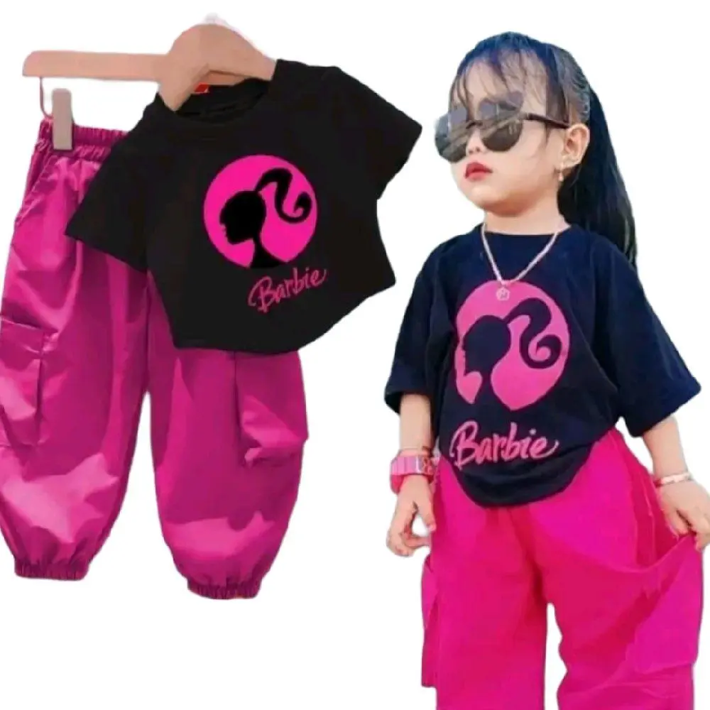 Stelan Anak Perempuan barby kuromi labubu beruang Terlaris 1-10 Tahun Termurah baju bayi Merah Merah Parsel
