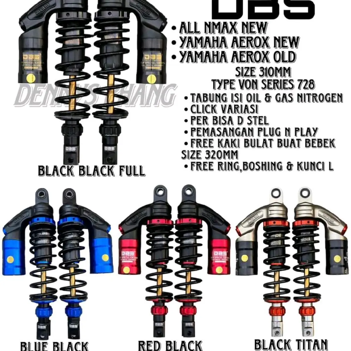 Shock belakang DBS type 728 XMAX NMAX OLD PCX 150