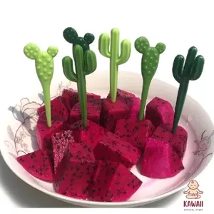 KS Tusukan Bento Kaktus Isi 6 Tusukan Bento Karakter Lucu Gemoy Hias Bekal Anak Perintilan Bento Tools Food Pick