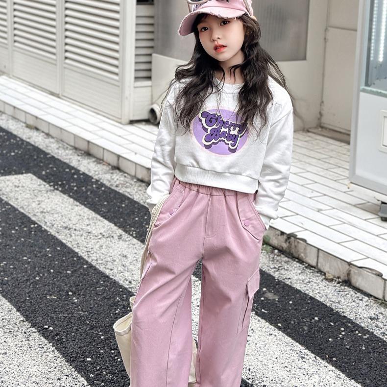 BỘ QUẦN ÁO THU ĐÔNG, set đồ bé gái, áo croptop dài tay, quần túi hộp phong các cho bé gái từ 15-45kg 8