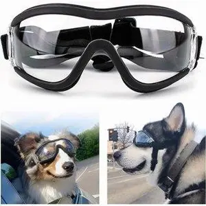 Tombliboos Outdoor Sport Goggles Pet Dog Specs Kacamata Anjing Outdoor Trendy Mirror Foldable Anti-UV Pet Dog Sunglasses - hitam - hitam