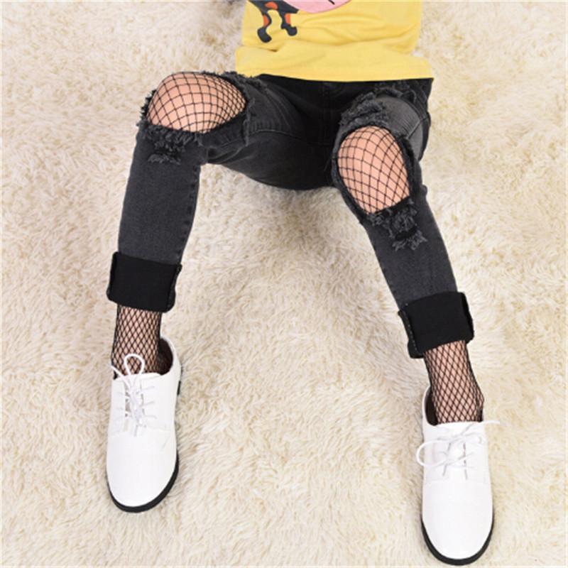 Product Introduction of Girl Lace Fishnet Stockings Black Pantyhose Mesh Tights Jeans Net Grid Stockings 9