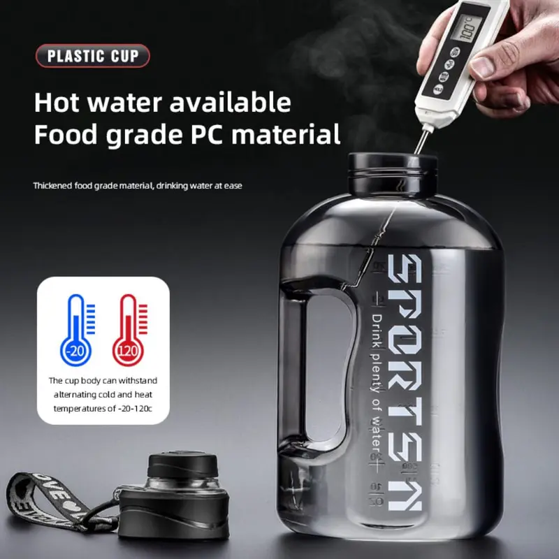Termos Botol Minum Gym Fitness Olahraga Sport Water Bottle Jumbo 2700ml 2