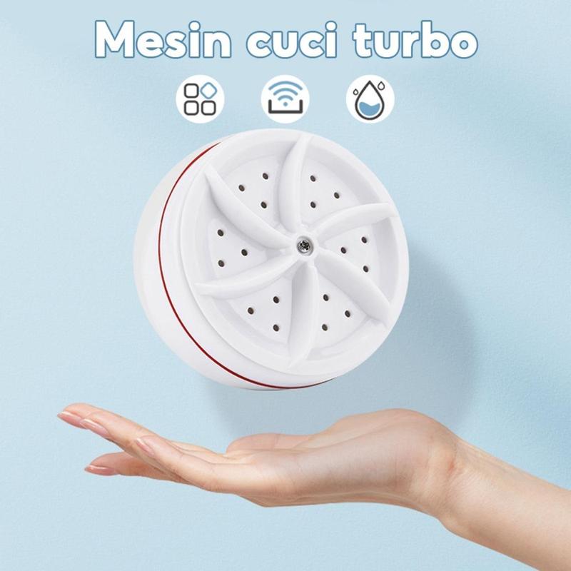 Mesin Cuci Mini Portable USB Ultrasonic / Mesin Putar Pencuci Pembersih Pakaian Dalam Kaos Kaki Handuk Piring / Turbine Washer Untuk Travelling 5