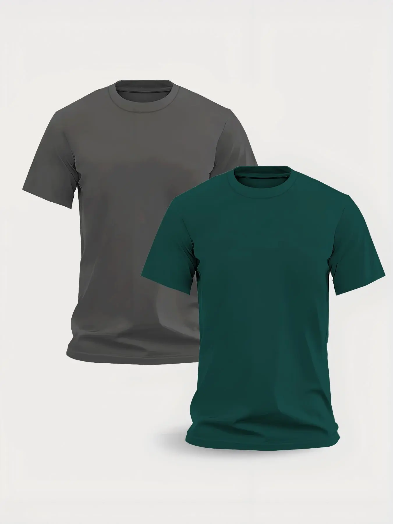 Men's Solid Round Neck Tee, Regular Fit Casual Short Sleeve Crew Neck T-Shirt for Summer, Men's Top for Daily Wear
