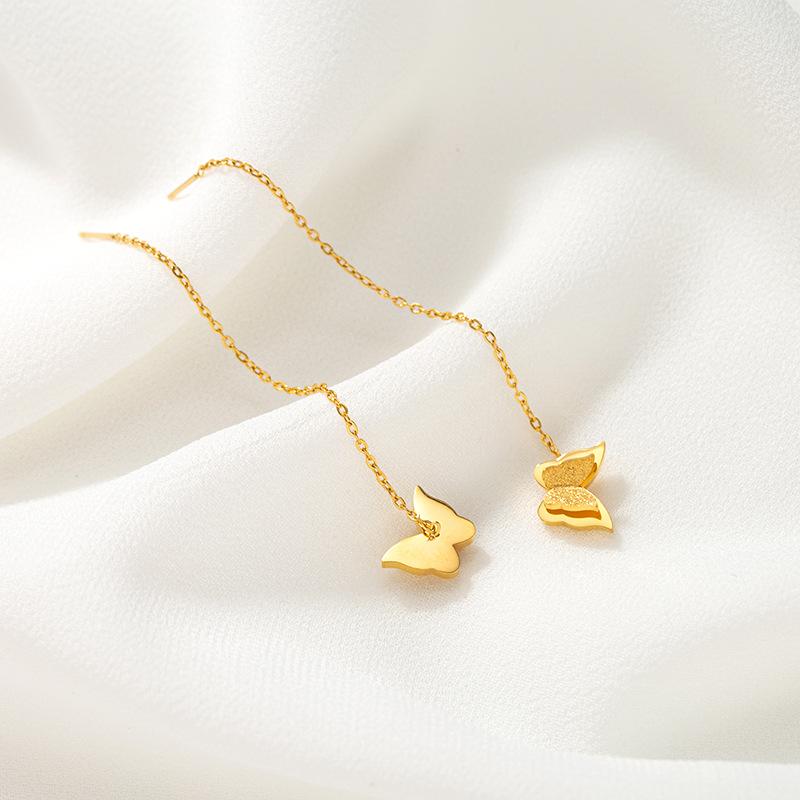 Product Introduction of 916 gold-plated original  Butterfly earrings for women gift hypoallergenic non tarnish 1