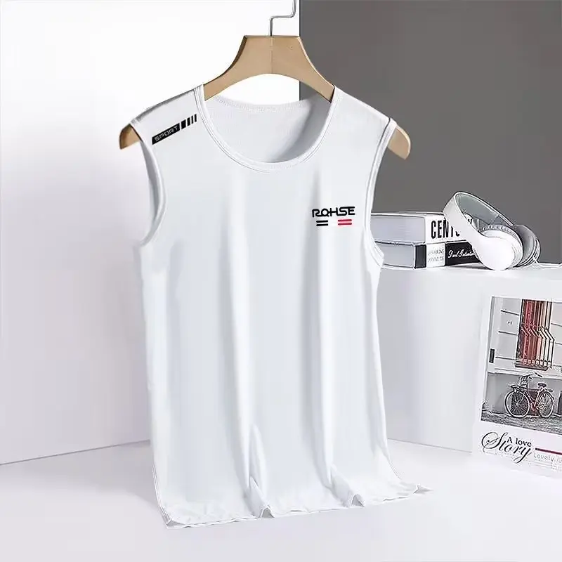 Simple Casual Vest Men'S Thin Breathable Quick-Drying Crewneck Vest
