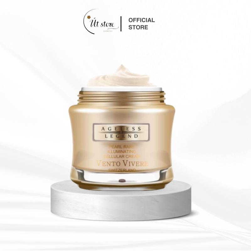 Kem Vento vàng dưỡng hỗ trợ cải thiện tone da Vivere Pearl Rare Illuminating Cellular Cream Thụy Sĩ Skincare Chăm Sóc Da