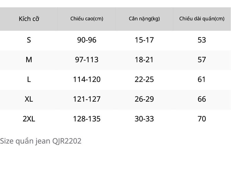 Product Introduction of Quần jean mài dáng baggy form rộng chất jean mềm phong cách cá tính bé trai QJR2202 0