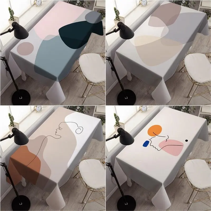 Khăn trải bàn không thấm nước, INS Morandi, thiết kế Ngọt Ngào và tự nhiên, chống bụi, Nhẹ, thích hợp cho Bàn ăn, Bàn học sinh, Bàn cà phê, Vải
