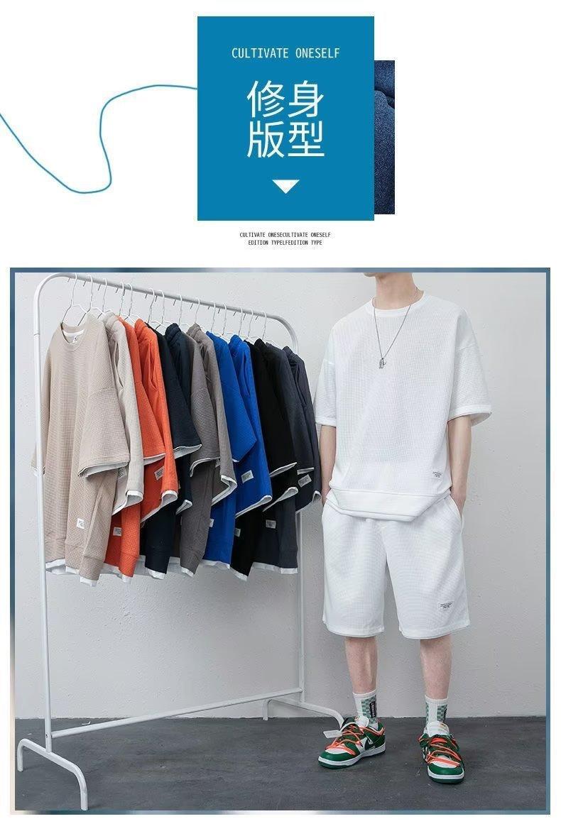 Product Introduction of Bộ Đồ Thể Thao, Chất Liệu Bánh Quế, Dành Cho Nam Giới, Mặc Mùa Hè, Thiết Kế Băng Và Thoáng Khí, Áo Sơ Mi Ngắn Tay Và Quần Đùi, Bộ Hai Mảnh, Hợp Xu hướng, Quần Áo Nam 4