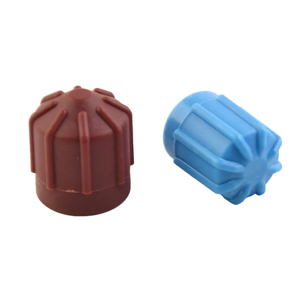 Pair Auto AC A/C Valve Cap Valve High/Low Voltage  for R134a Dust Cover