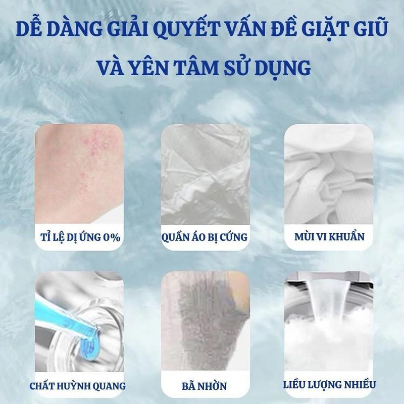 Hộp 50 Viên Giặt Quần Áo 5D Đánh Bay Mọi Vết Bẩn Lưu Hương Dài Lâu Giặt Máy Và Giặt Tay 7