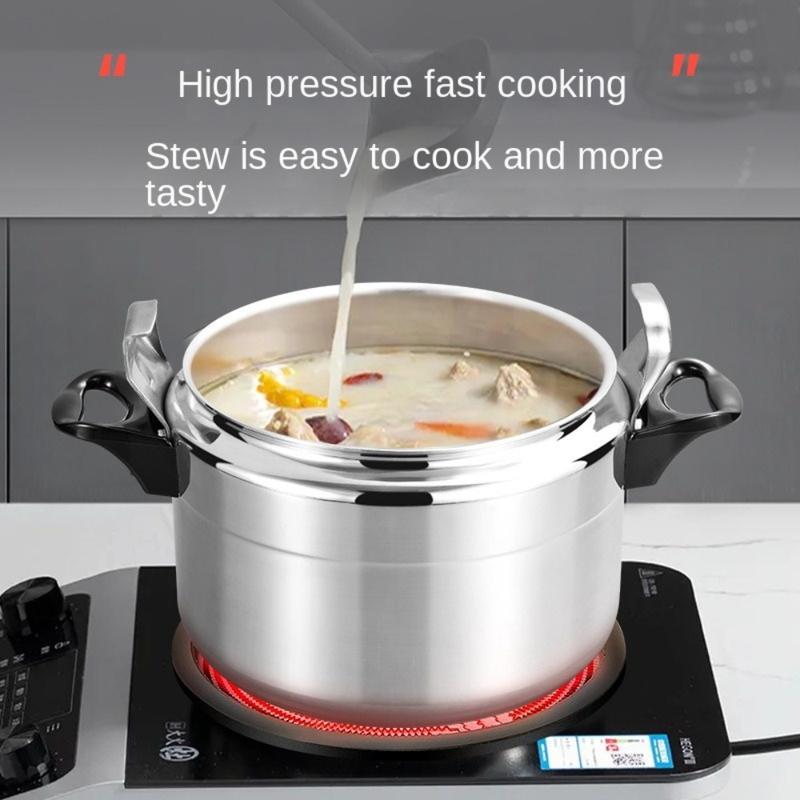 Product Introduction of Multifunctional 2.5-11L High Pressure Cooker Large Capacity Aluminum Saucepan Stew Pot Explosion-Proof Uncoated Kitchen Cooking Tool Resturant 19