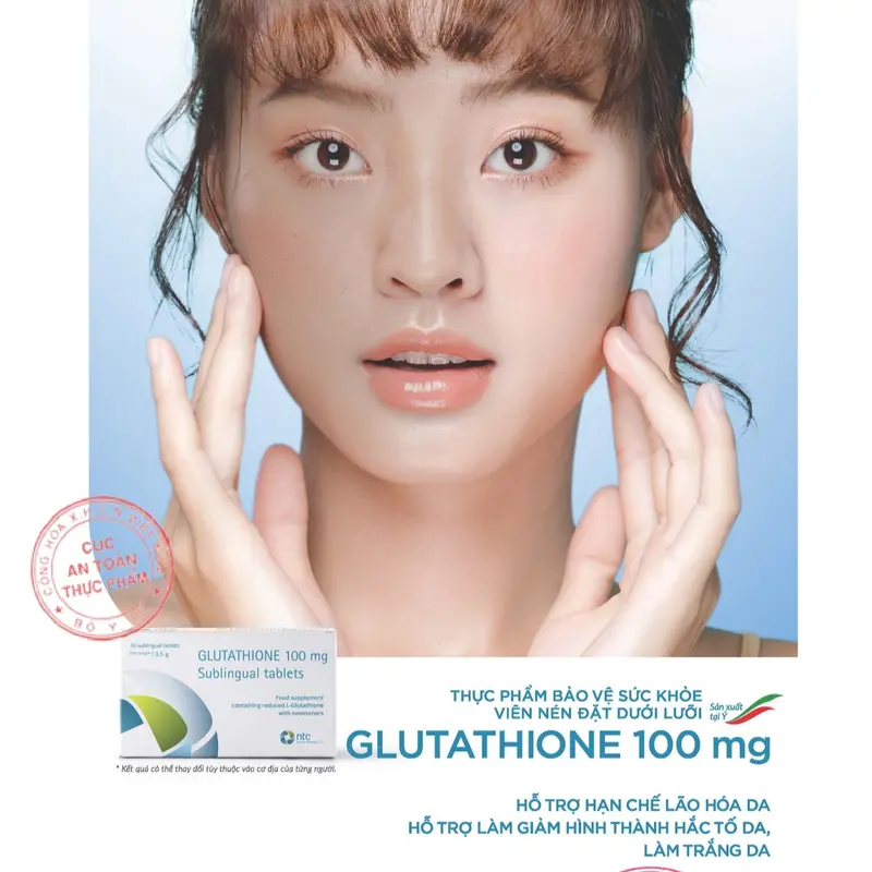 Viên Ngậm Glutathione 100mg - Hỗ Trợ Chăm Sóc Da Trắng Khỏe - Hộp 5 Vỉ 30 Viên Nhập Nhẩu Italy - PANCY 4
