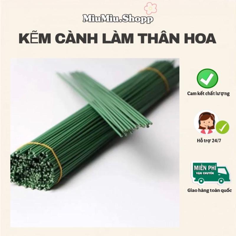 Kẽm xanh làm cành hoa bó 20 cái , làm cành hoa handmade, kẽm làm thân dài 40cm