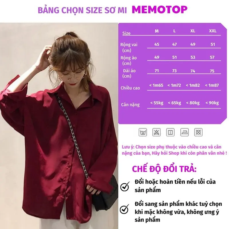 Áo sơ mi unisex form rộng cặp đôi nam nữ đỏ giáng sinh MM01 MEMOTOP Menswear xxl thường 1