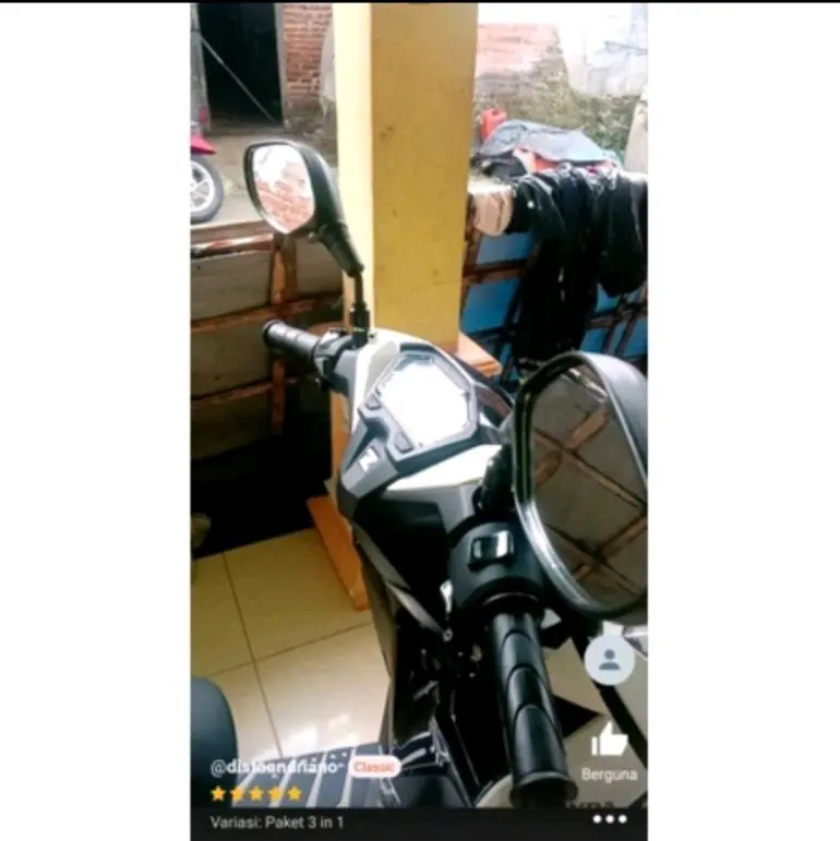 Promo paket spion click + handgrip standar Honda + Jalu stang chrome  semua motor Honda beat Vario 110/125/150 Scoopy supra Supra x 125 kharisma dll harga sepaket 1