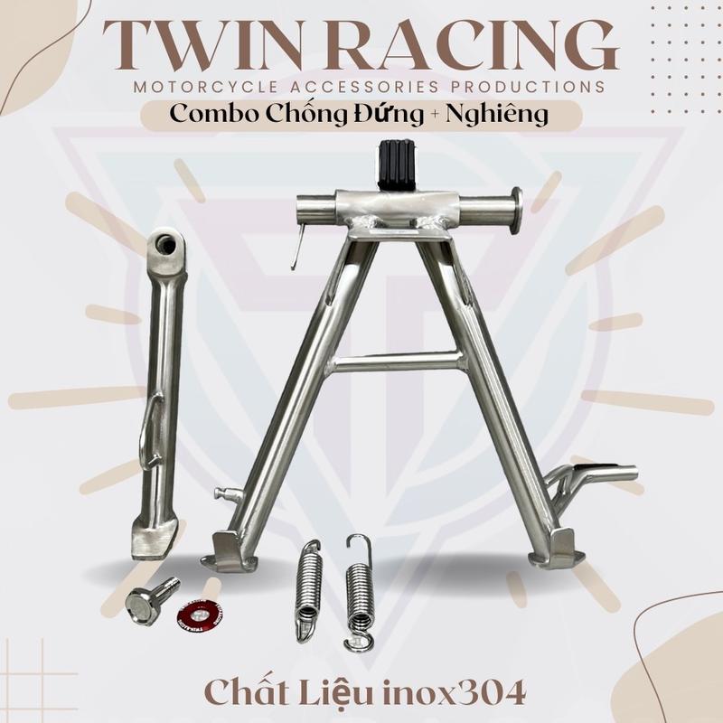 Combo 2 Món Chân Chống Đứng + Chống Nghiêng inox304 Kèm Phụ Kiện Ốc,Lò Xo,Long Đền Nhiều Dòng Xe Phụ Tùng,Phụ Kiện