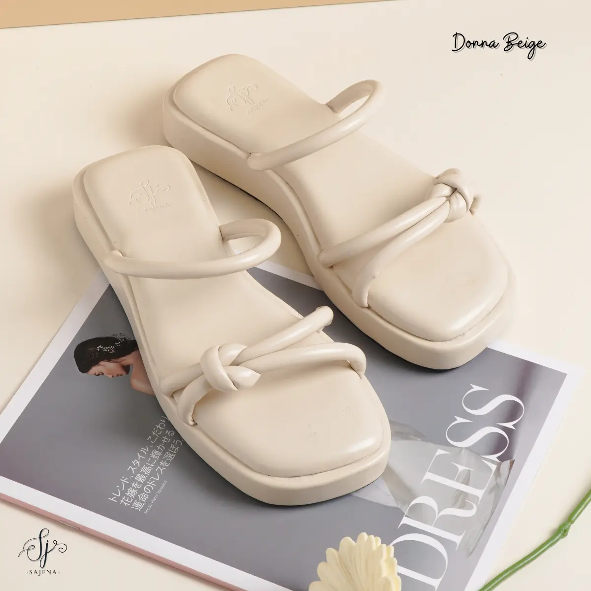 SAJENA Donna Sandal Flat Wanita
