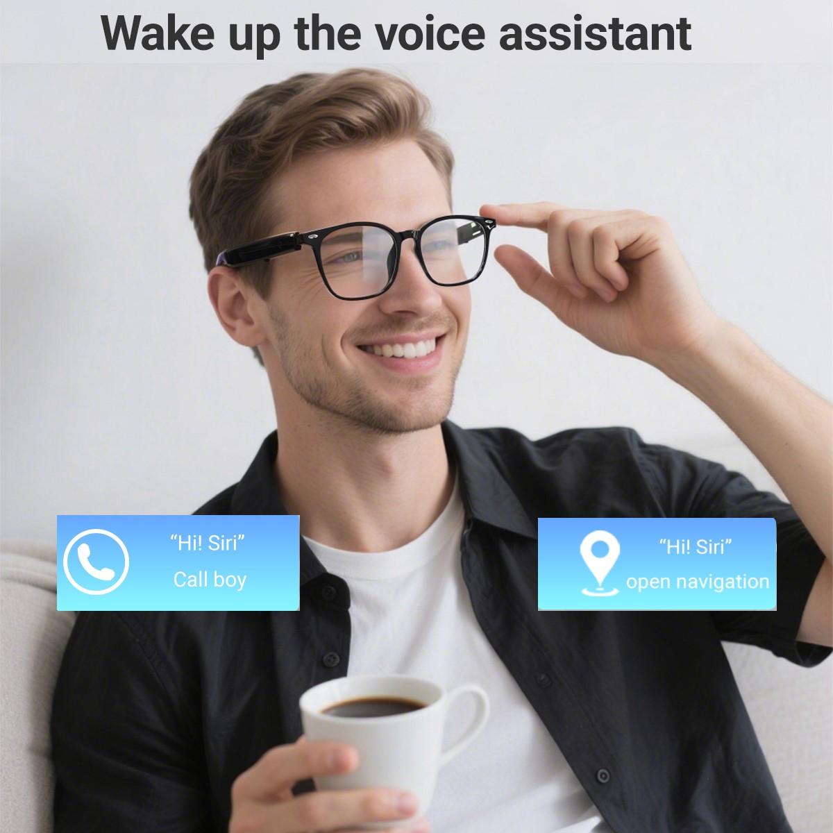 AI Intelligent Translation Glasses Sunglasses Remote Control Music Eyewear Waterproof Eyeglasses - Image 5