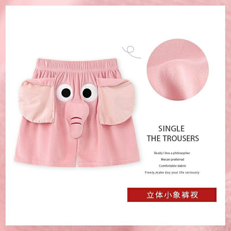 Product Introduction of Quần Dài Hình Con Voi, Áo Sơ Mi Giáng Sinh Dễ Thương, Quần Mặc Nhà Người Nổi Tiếng Trên Internet, Cá Tính Lập Dị, Quần Ngủ Văng Vọ, Quần Thường Ngày Nữ Women Voan Pijama Áo Ngủ 11