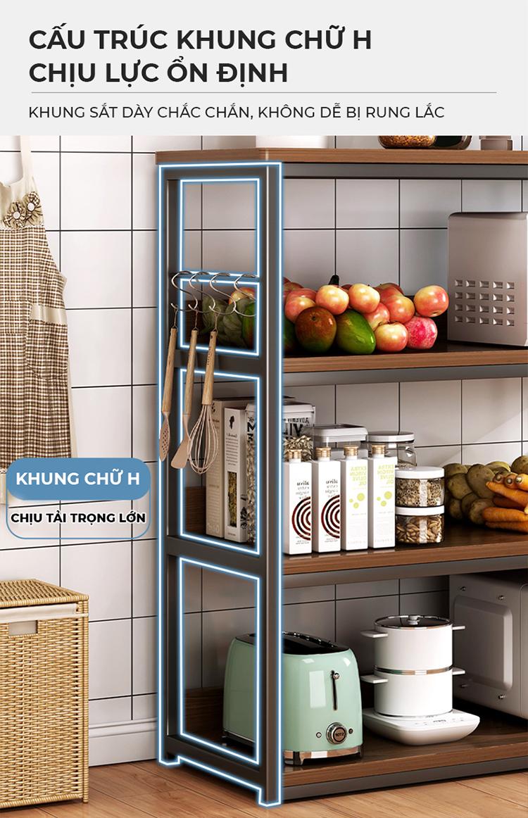 Product Introduction of Kệ nhà bếp đa năng kích thước lớn 4 5 tầng thương hiệu IGA - Gm136 8