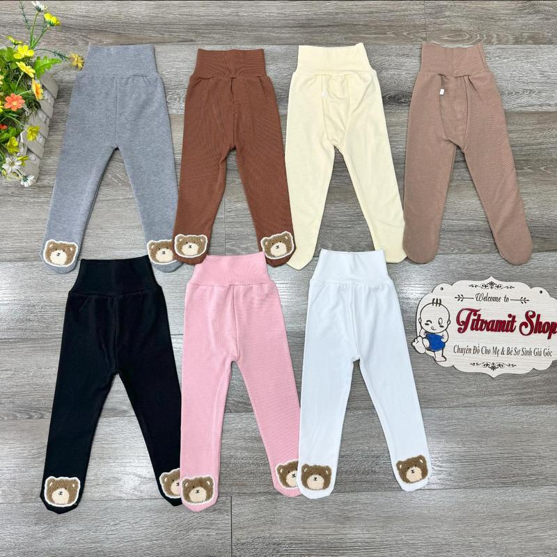   Form ôm  Quần tất lót lông liền bàn cạp cao can đũng đóng bỉm cho bé quần legging liền tất xem chiều dài quần theo size trước khi đặt  
