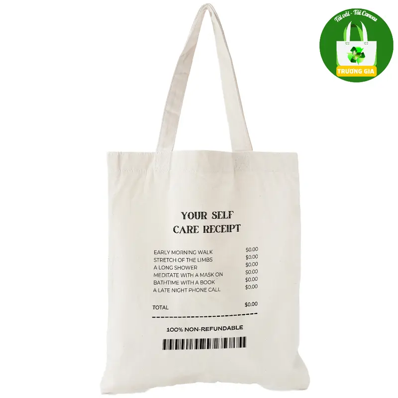 Túi vải Canvas Trương Gia in hình BST BNB 10 - Màu Be/Trắng - Nhiều Kích Thước 0