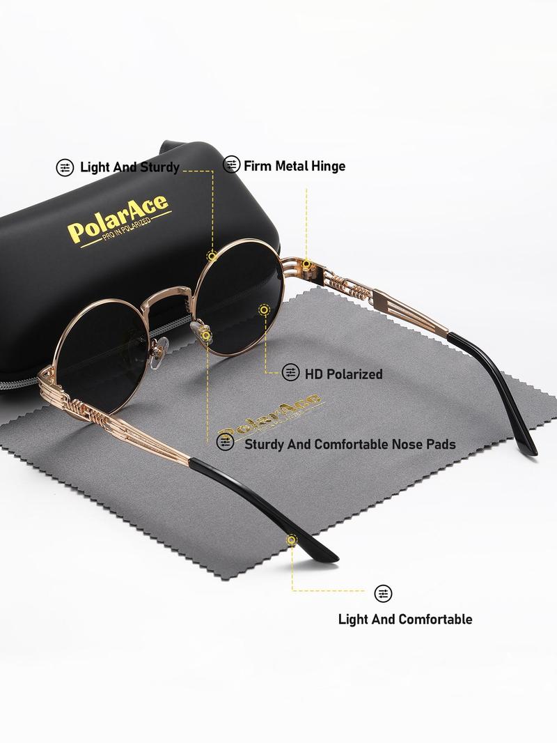 Product Introduction of Unisex Vintage Round Frame Sunglasses, Trendy Casual Sunglasses for Everyday Use, Fashion Accessories for Outdoor Activities 2
