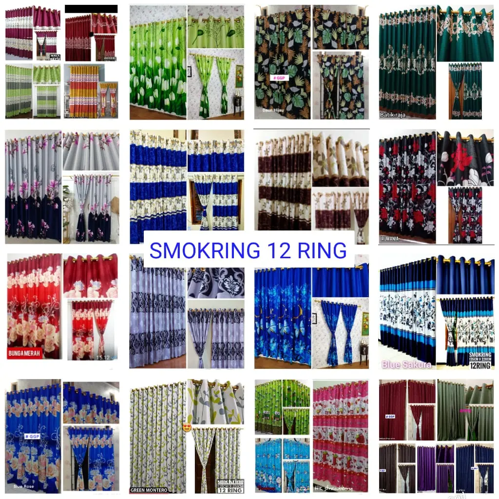 PEKANBARU Tgl 4 April 2025 -  GORDEN SMOKERING 120 X 220CM HORDENG JENDELA PINTU Kain Katun