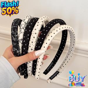 ที่คาดผมอเนกประสงค์ สไตล์เกาหลี ลายจุด ดาว และดอกไม้ สำหรับผู้หญิง สไตล์เรโทร มงกุฎสูง ทำจากฟองน้ำ เหมาะสำหรับฤดูใบไม้ผลิและฤดูร้อน กิ๊บติดผมลายดอกไม้ ทันสมัย ดีไซน์ขั้นสูง อินเทรนด์ในปี 2025 สต็อกพร้อม