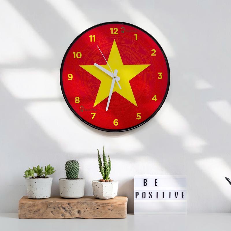 Đồng hồ gỗ Decor Tráng Gương Trang Trí treo tường Phòng Khách, Phòng Làm Việc, Bàn Học, Công Ty, Trường Học mẫu danh lam, thắng cảnh, bản đồ Việt Nam từ nhà Bách Mộc Decor Phòng Trang Trí Nhà